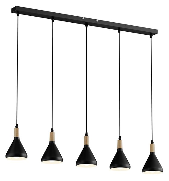 Lampada a sospensione Lindby, Arina, dimmerabile, Nero, Soggiorno, Metallo, Moderno