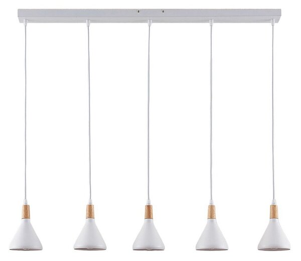 Lampada a sospensione Lindby, Arina, dimmerabile, Bianco, Soggiorno, Metallo, Moderno