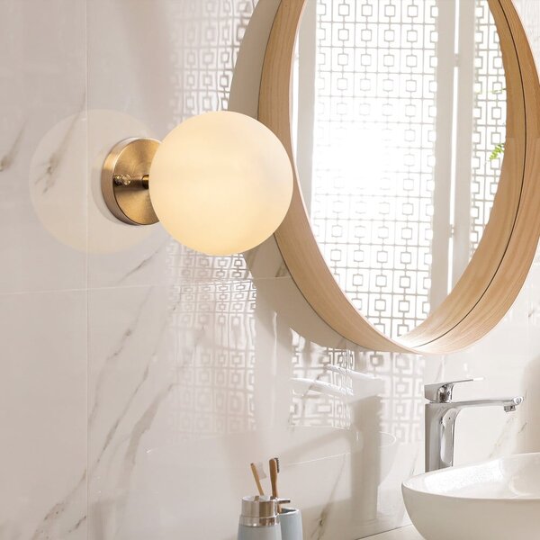 Lampada da parete bianca/color bronzo ø 15 cm Atmaca – Opviq lights