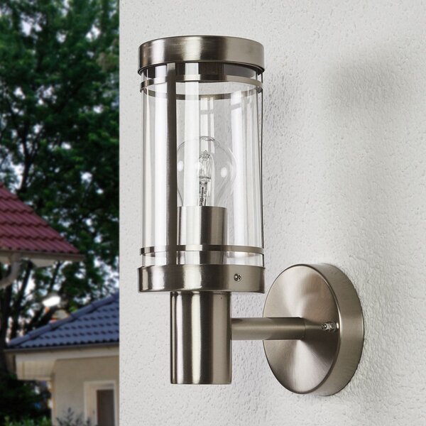 Lampade da esterno Lindby, Djori, dimmerabile, Metallizzato, Balcone, Acciaio inossidabile, Moderno