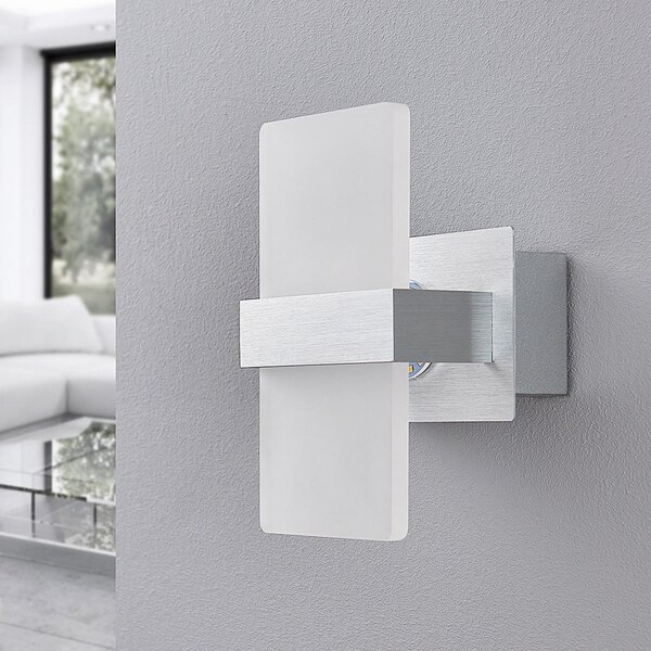 Applique da parete Lindby, Yorick, Bianco, Camera da letto, Plastica, Moderno