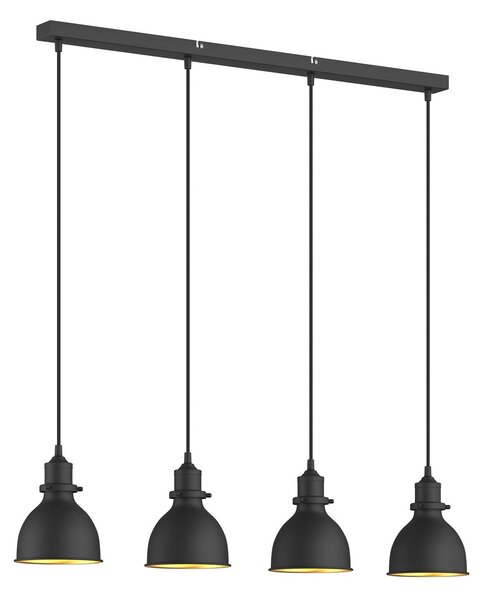 Lampada a sospensione Lindby, Jasminka, dimmerabile, Nero, Cucina, Metallo, Industriale