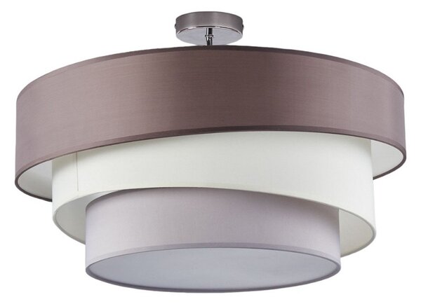 Plafoniera Lindby, Melia, dimmerabile, Grigio, Soggiorno, Tessuto / Tessile, Moderno