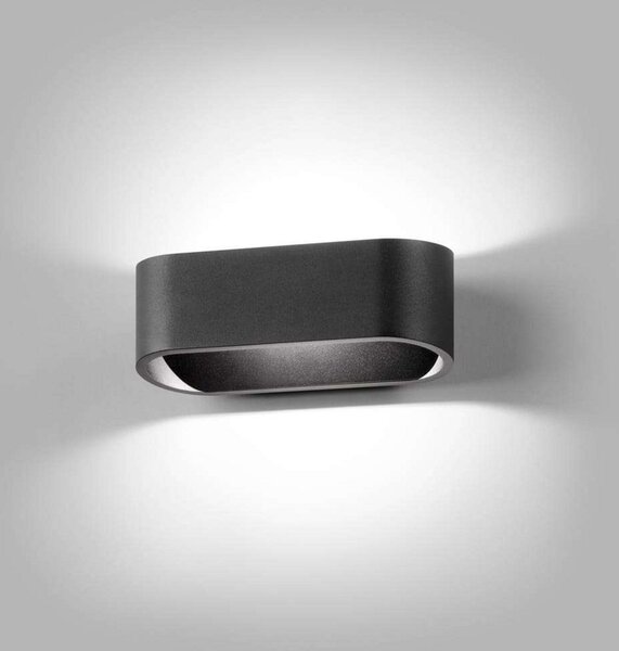 Applique da parete LIGHT-POINT, dimmerabile, Nero, Soggiorno, Alluminio