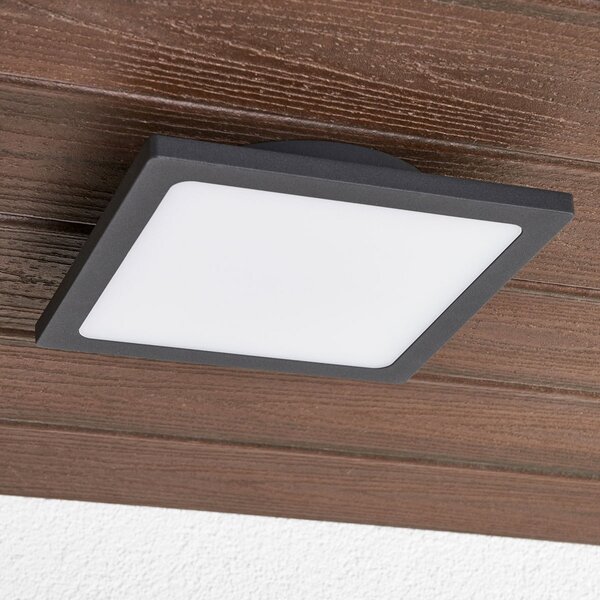 Lampade da esterno Lucande, Mabella, Nero, Terrazza, Alluminio, Moderno