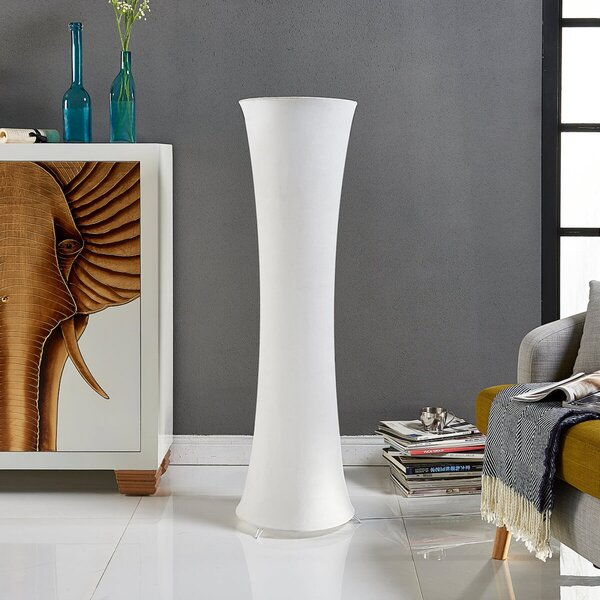 Lampada da terra Lindby, Liana, Bianco, Soggiorno, Tessuto / Tessile, Moderno