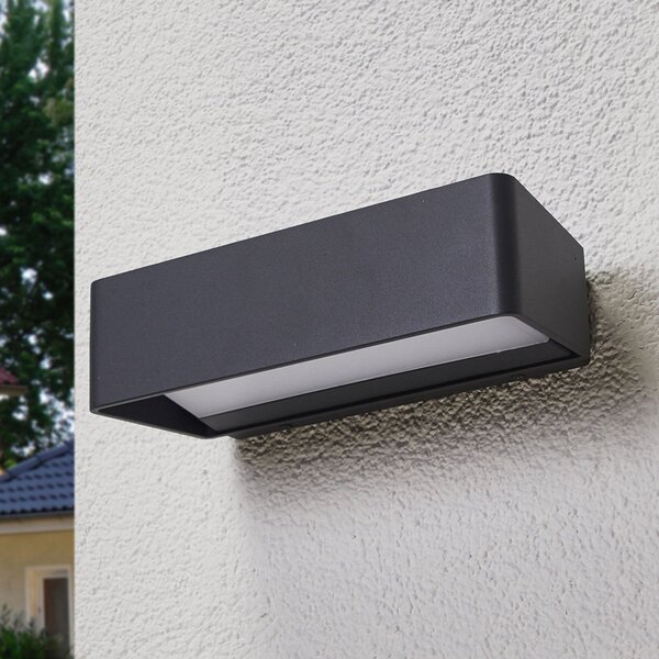 Lampade da esterno Lucande, Midvig, Nero, Balcone, Alluminio, Moderno