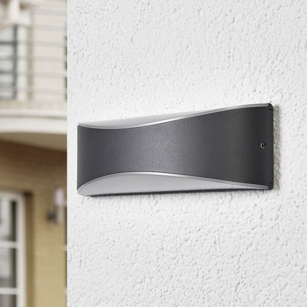 Lampade da esterno Lucande, Akira, Nero, Balcone, Metallo, Moderno