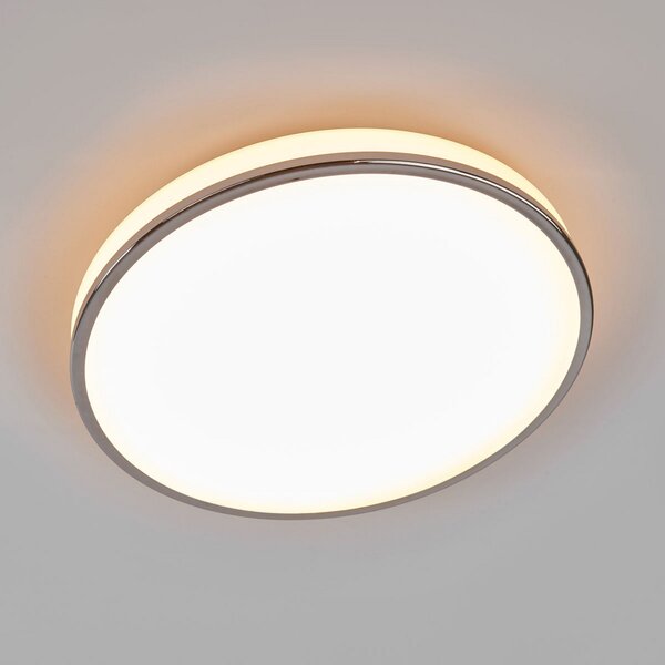 Plafoniera Lindby, Lyss, Bianco, Bagno, Vetro, Moderno