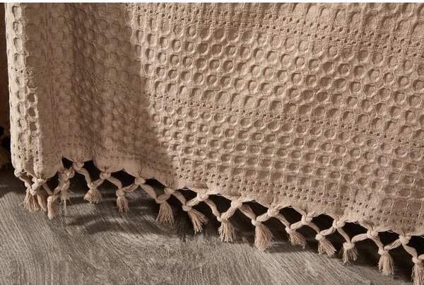 Copriletto beige in cotone 220x240 cm Lotus – Mijolnir