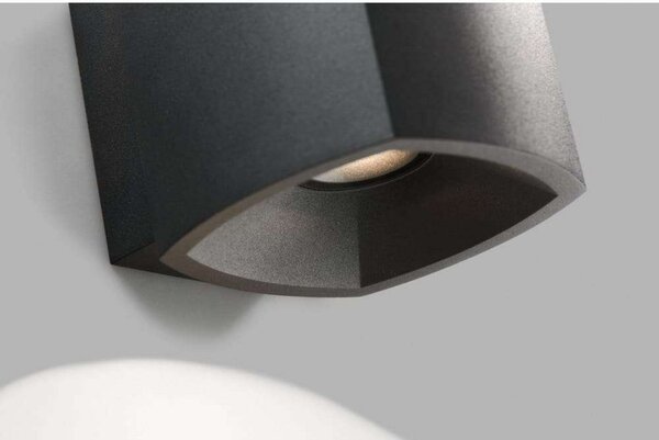 Applique da parete LIGHT-POINT, dimmerabile, Nero, Seminterrato, Alluminio