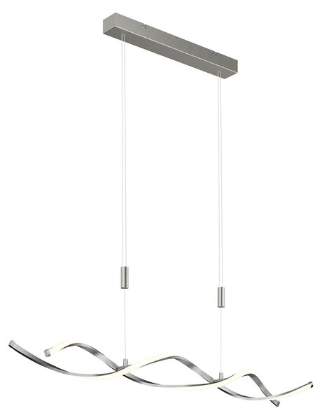 Lampada a sospensione Lindby, Auron, dimmerabile, Grigio, Soggiorno, Plastica, Moderno