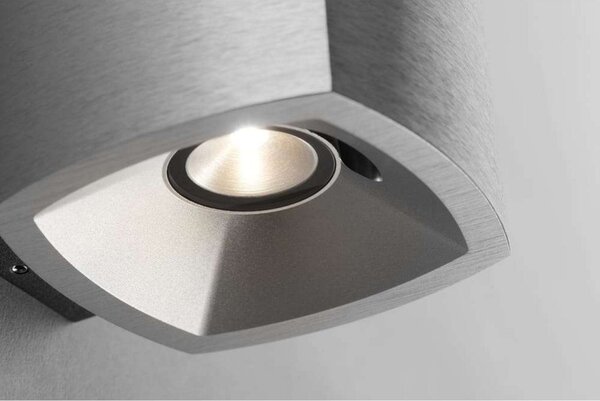 Applique da parete LIGHT-POINT, dimmerabile, Metallizzato, Seminterrato, Alluminio