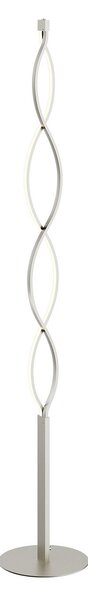 Lampada da terra Lindby, Auron, dimmerabile, Grigio, Soggiorno, Metallo, Moderno