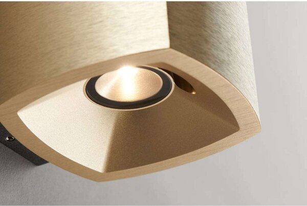 Applique da parete LIGHT-POINT, dimmerabile, Dorato / Ottone, Seminterrato, Alluminio
