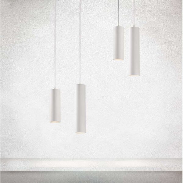 Lampada a sospensione LIGHT-POINT, dimmerabile, Bianco, Soggiorno, Metallo