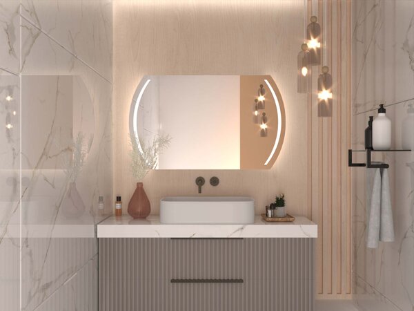 Specchio atipico con illuminazione a LED A5