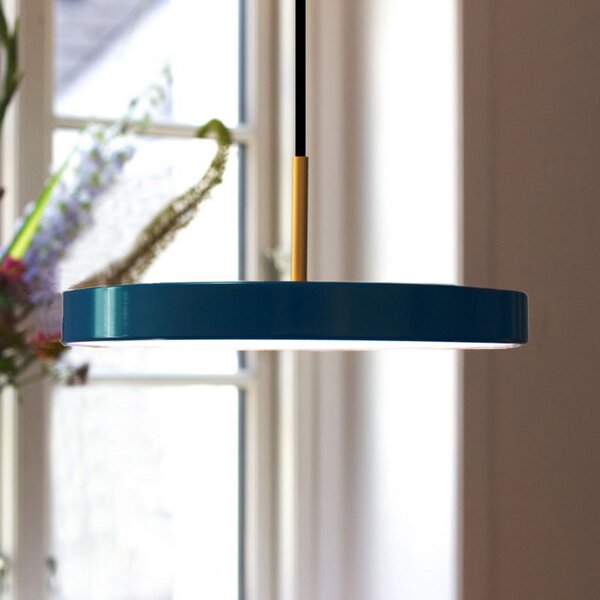 Lampada a sospensione UMAGE, Asteria mini, dimmerabile, Blu, Soggiorno, Metallo, Design