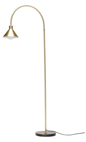 Lampada da terra Hübsch, Dorato / Ottone, Soggiorno, Metallo