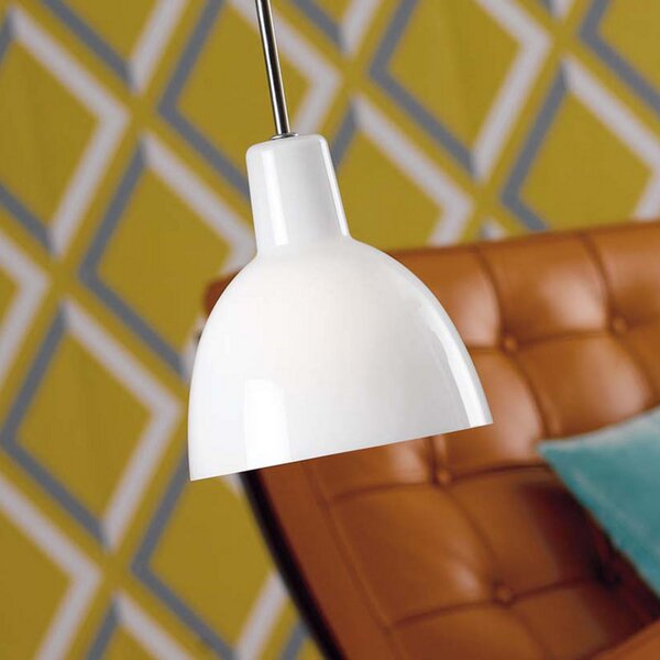 Lampada a sospensione Louis Poulsen, Toldbod, dimmerabile, Bianco, Soggiorno, Vetro, Design