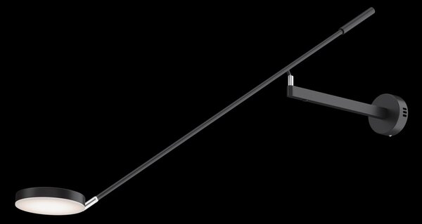 Applique Da Parete Moderno Fad Metallo Nero Metallo 1 Luce Led 6W