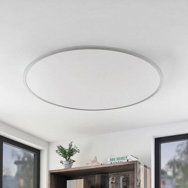 Plafoniera Lindby, Narima, Grigio, Cucina, Plastica, Moderno