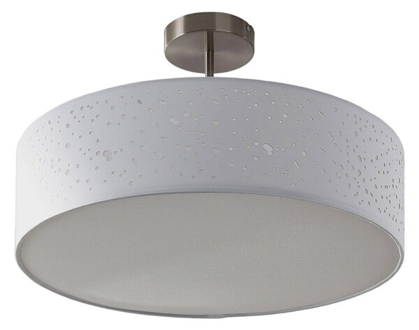 Plafoniera Lindby, Umma, dimmerabile, Bianco, Soggiorno, Tessuto / Tessile, Moderno
