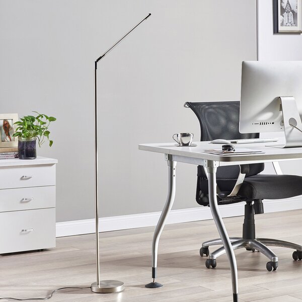 Lampada da terra Lindby, Jabbo, Grigio, Studio / Ufficio, Metallo, Moderno