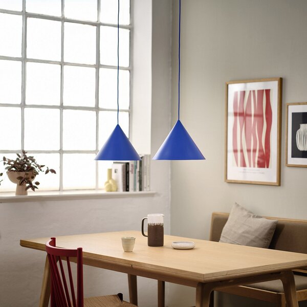 Lampada a sospensione FRANDSEN, Benjamin, dimmerabile, Blu, Soggiorno, Metallo, Design
