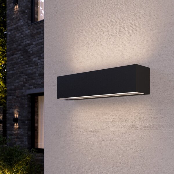 Lampade da esterno Lucande, Lengo, Nero, Balcone, Metallo, Moderno