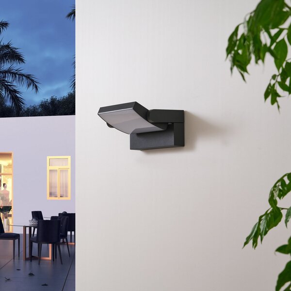 Lampade da esterno Lindby, Sherin, Nero, Balcone, Alluminio, Moderno