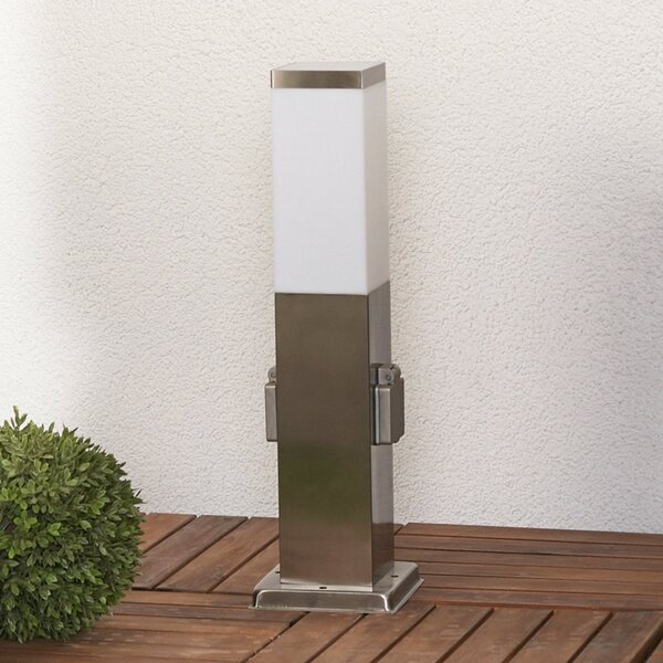 Lampade da esterno Lindby, Lorian, dimmerabile, Metallizzato, Acciaio inossidabile, Moderno