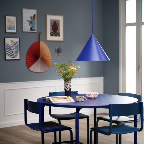 Lampada a sospensione FRANDSEN, Benjamin, dimmerabile, Blu, Soggiorno, Metallo, Design