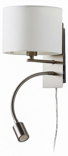 Applique da parete Lindby, Florens, Metallizzato, Soggiorno, Tessuto / Tessile, Moderno