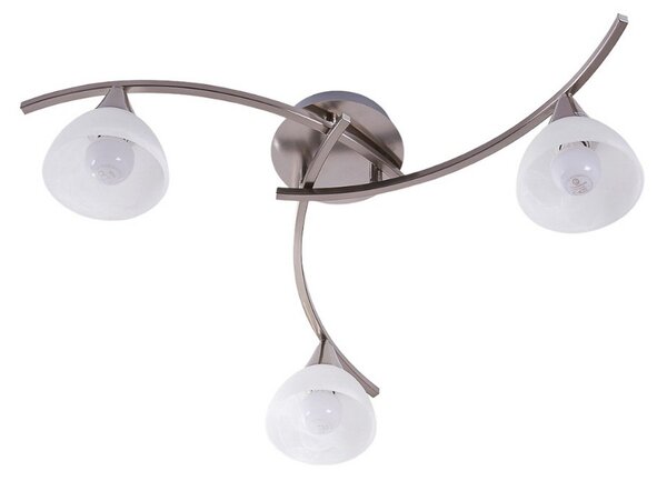 Plafoniera Lindby, Della, dimmerabile, Metallizzato, Soggiorno, Vetro, Moderno