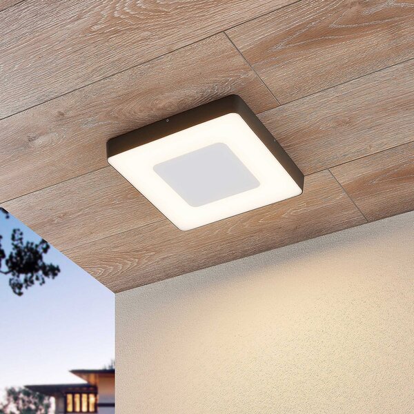 Lampade da esterno Lucande, Sora, Nero, Terrazza, Metallo, Moderno