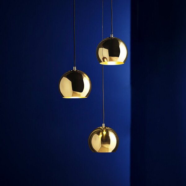 Lampada a sospensione FRANDSEN, Ball, dimmerabile, Dorato / Ottone, Soggiorno, Metallo, Design