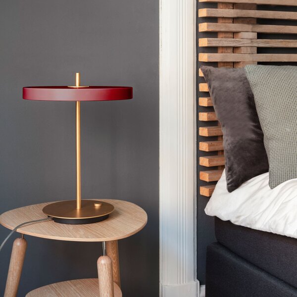 Lampade da tavolo UMAGE, Asteria Table, dimmerabile, Rosso, Soggiorno, Alluminio, Design