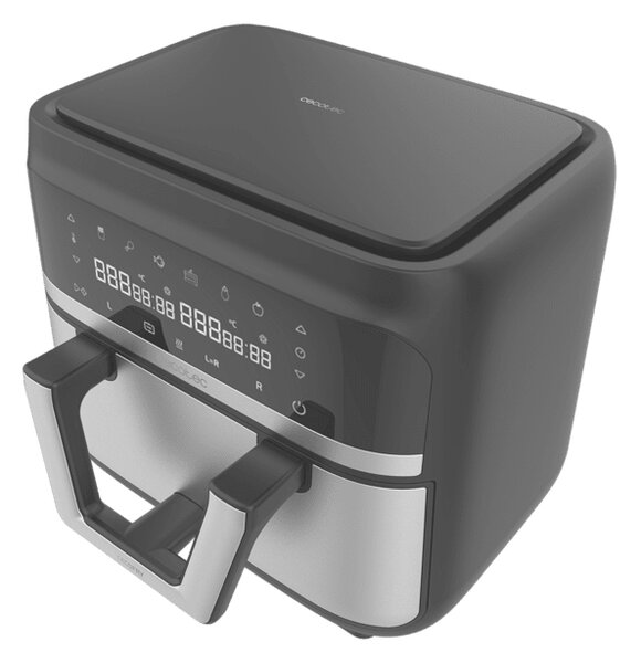 Cecotec Friggitrice ad Aria Capacit 9 Litri Potenza 2850 W colore Nero e Argento - A01 EU01 100149 CECOFRY Dual 9000 PerfectCook