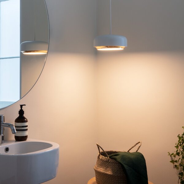 Lampada a sospensione UMAGE, Hazel Mini, dimmerabile, Bianco, Soggiorno, Metallo, Design
