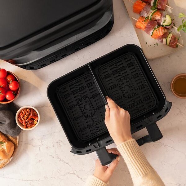 Cecotec Friggitrice ad Aria Capacit 9 Litri Potenza 2850 W colore Nero e Argento - A01 EU01 100149 CECOFRY Dual 9000 PerfectCook