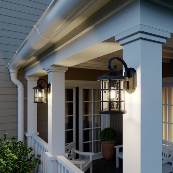 Lampade da esterno Lindby, Ankea, dimmerabile, Nero, Balcone, Plastica, Antico