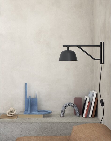 Applique da parete Muuto, Nero, Soggiorno, Alluminio