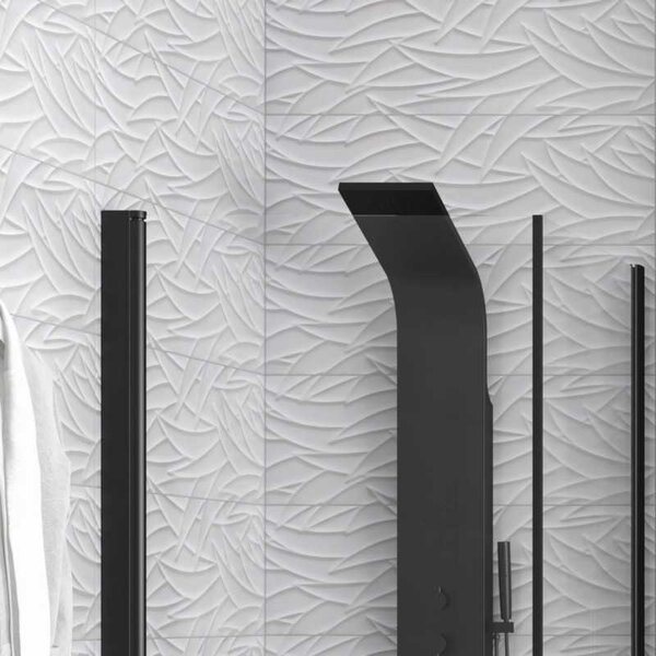 Kamalu box doccia nero 70x70 due battenti altezza 200h | ks2800an