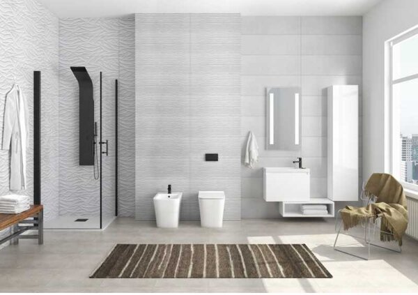 Kamalu box doccia nero 70x70 due battenti altezza 200h | ks2800an
