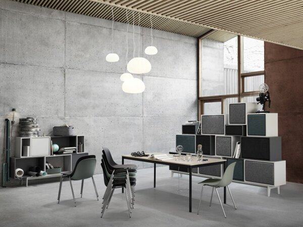 Lampada a sospensione Muuto, Bianco, Sala da pranzo, Vetro
