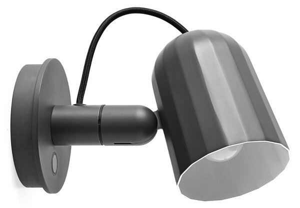 Applique da parete HAY, Noc Wall Button, Grigio, Soggiorno, Metallo, Design