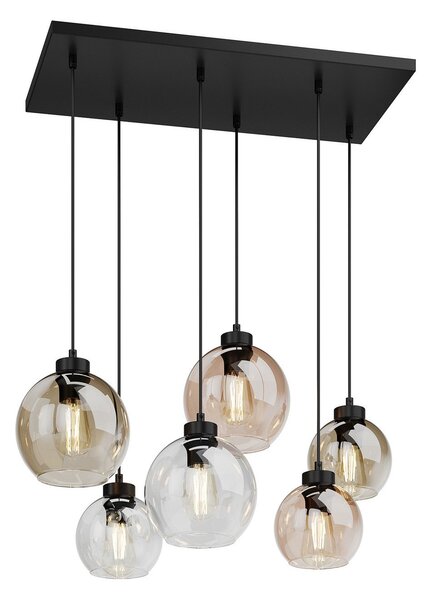 Lampada a sospensione TK Lighting, Cubus, dimmerabile, Multicolore, Soggiorno, Vetro, Moderno