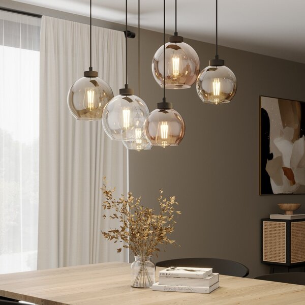 Lampada a sospensione TK Lighting, Cubus, dimmerabile, Multicolore, Soggiorno, Vetro, Moderno