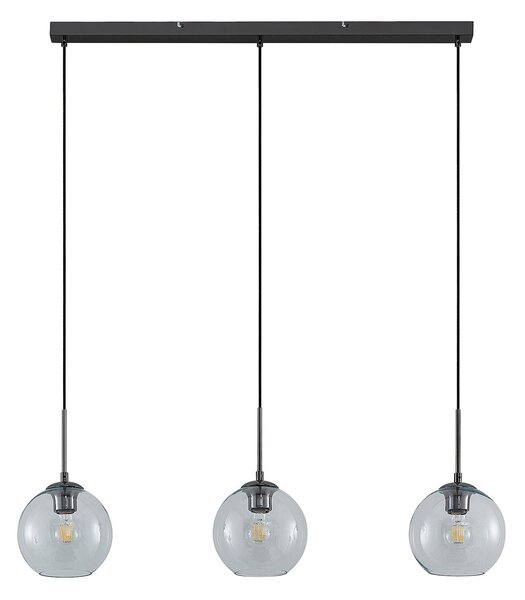 Lampada a sospensione Lindby, Firano, dimmerabile, Grigio, Soggiorno, Metallo, Moderno